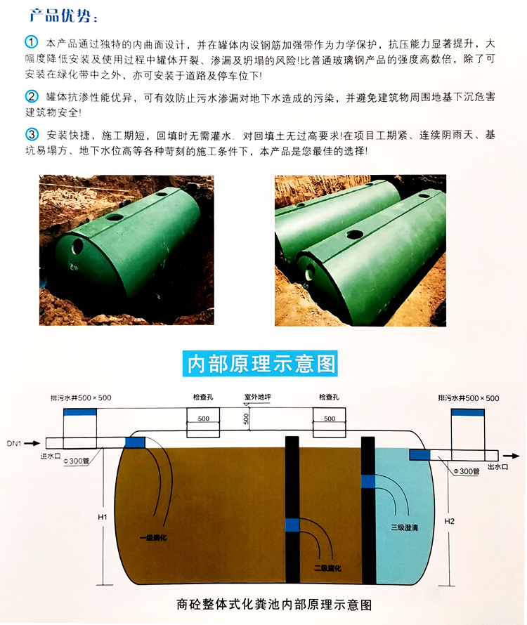 河口玻璃钢化粪池